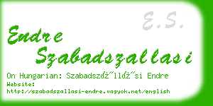 endre szabadszallasi business card